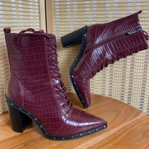 Charles by Charles David Woman’s 6 Duffy Embossed Croc Mid Calf Boots